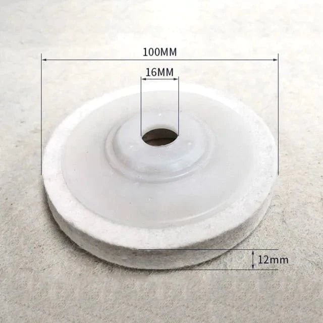 Polishing Wheel Angle Grinder Wool Felt White Disc 100mm Pad - Image 5