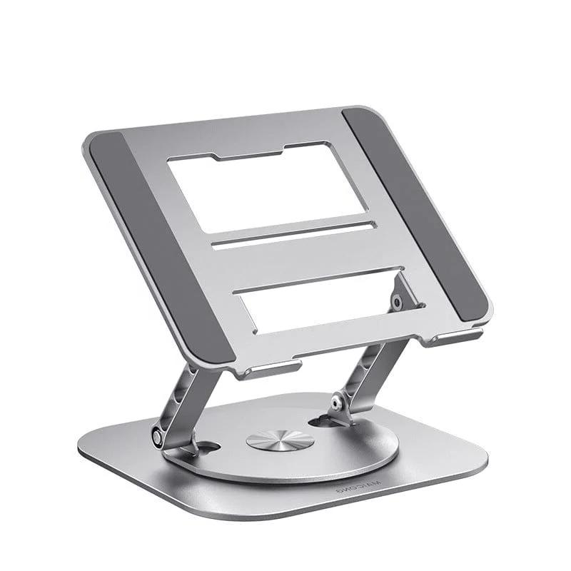 Portable Adjustable Cooling Laptop Stand with 360° Rotating Base Aluminum Alloy Foldable Design - Image 2