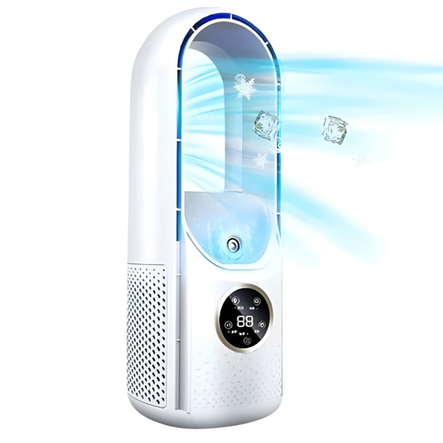 Portable Quiet Air Cooler with Bladeless Cooling