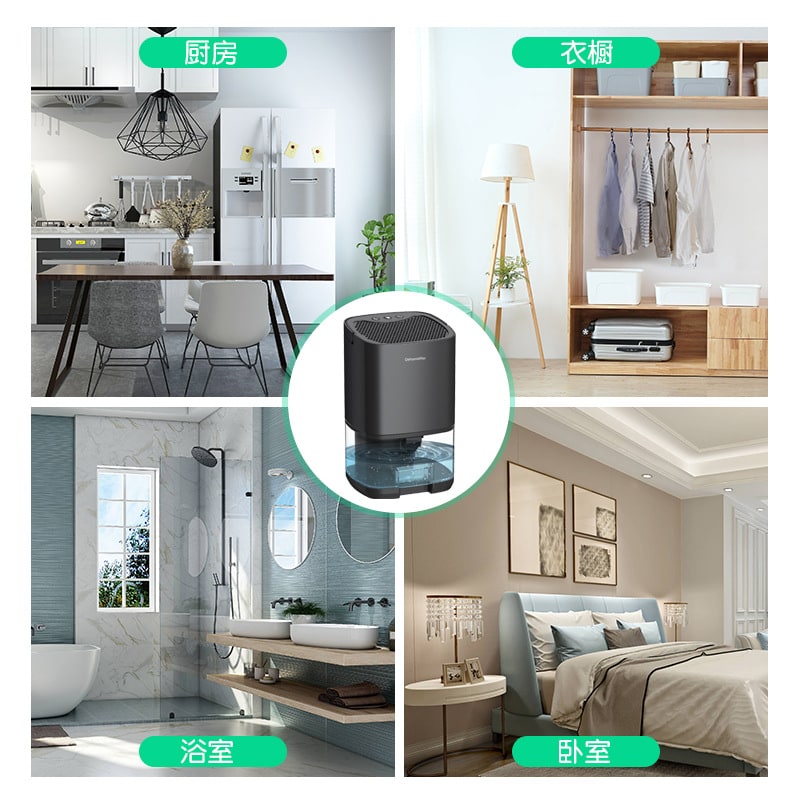 Portable Dehumidifier for Basement and Bedroom with Transparent Water Tank Non Electric - Image 2