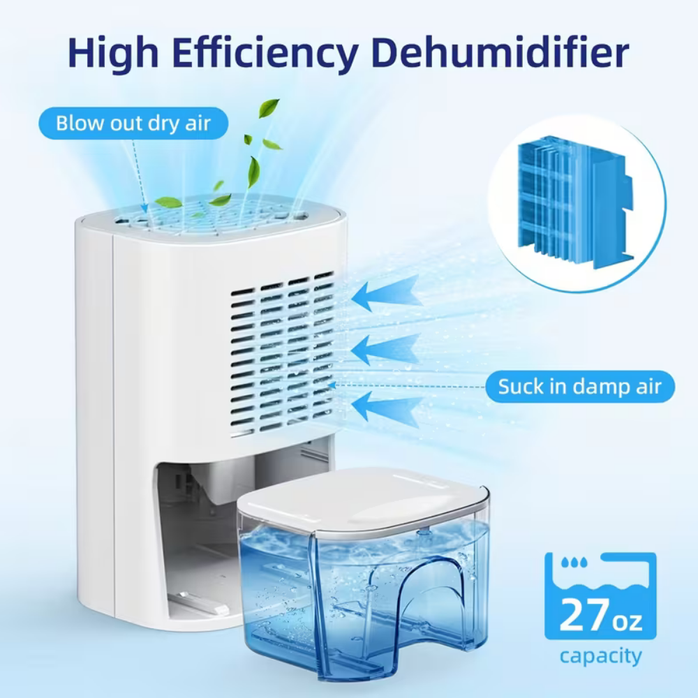 Portable Dehumidifier for Basement Bathroom and Small Rooms with Quiet Operation - Image 3