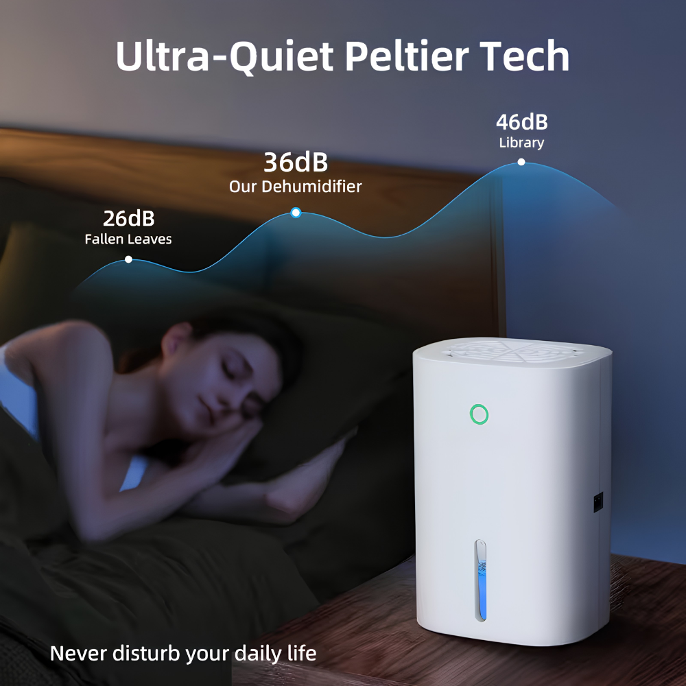 Portable Dehumidifier for Basement Bathroom and Small Rooms with Quiet Operation - Image 4