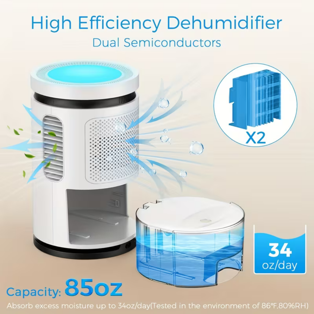 Portable Dehumidifier for Basement Bathroom and Small Rooms with Quiet Operation - Image 6