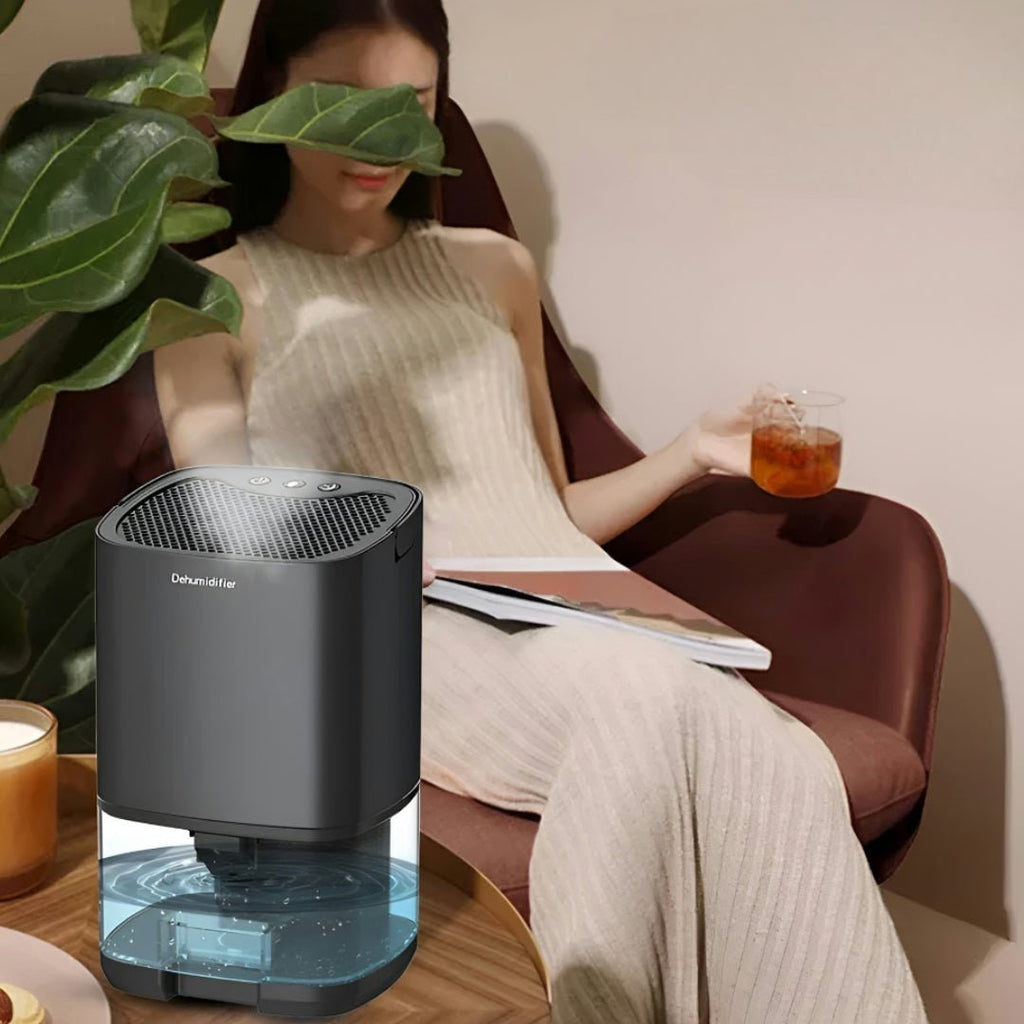 Portable Dehumidifier for Basement Crawl Space and Small Bedroom with Air Filter and Night Light - Image 2