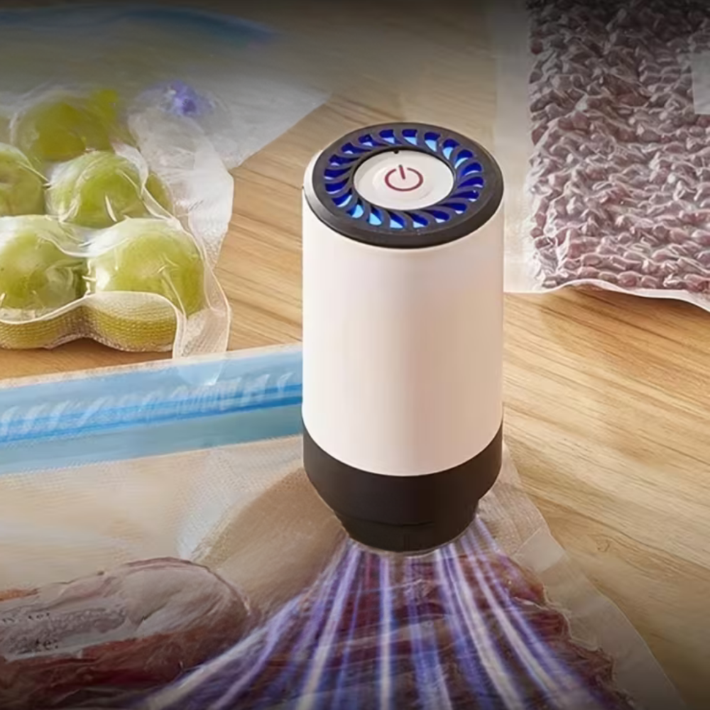 Portable Handheld Vacuum Sealer for Food Storage with Rechargeable Battery and Nozzle Attachments - Image 1