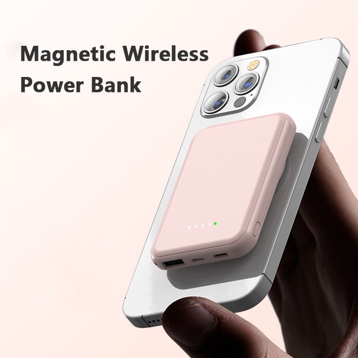 Portable Magnetic Fast Charging Power Bank with Wireless and Compact Design Phone - Image 9