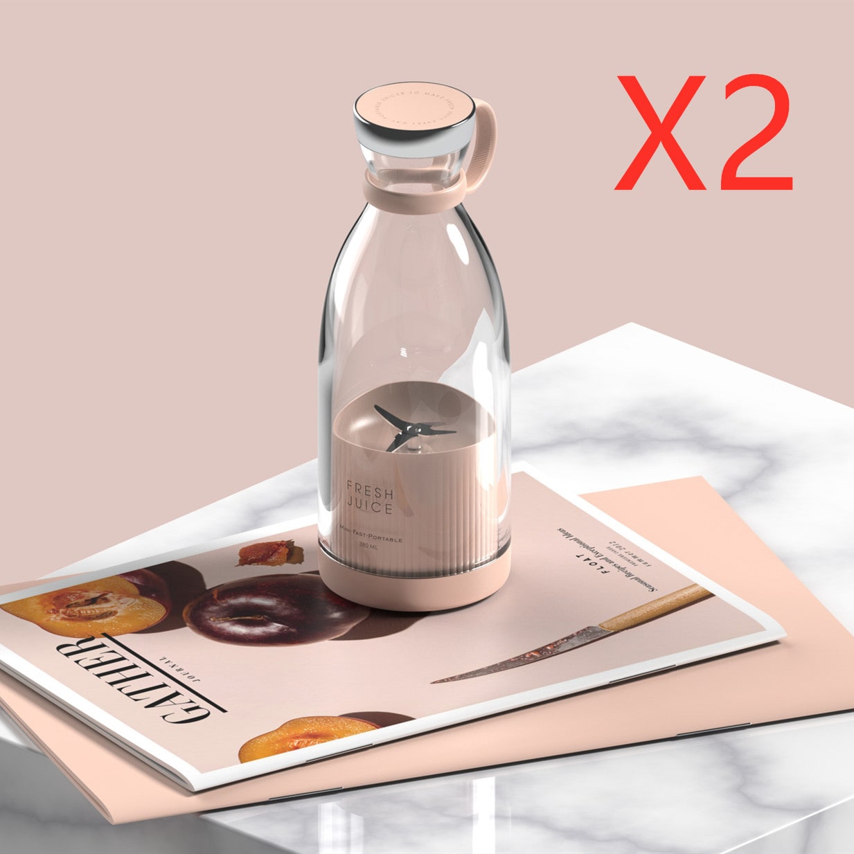 Portable Mini Blender with Powerful Motor USB Rechargeable Personal Bottle for Smoothies and Juices - Image 20