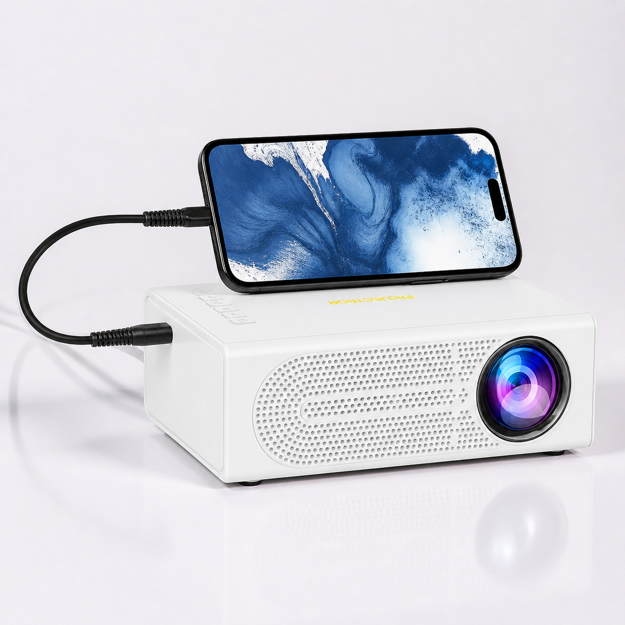Portable Mini Projector Compact Handheld Travel Manual Focus LED Mobile - Image 3