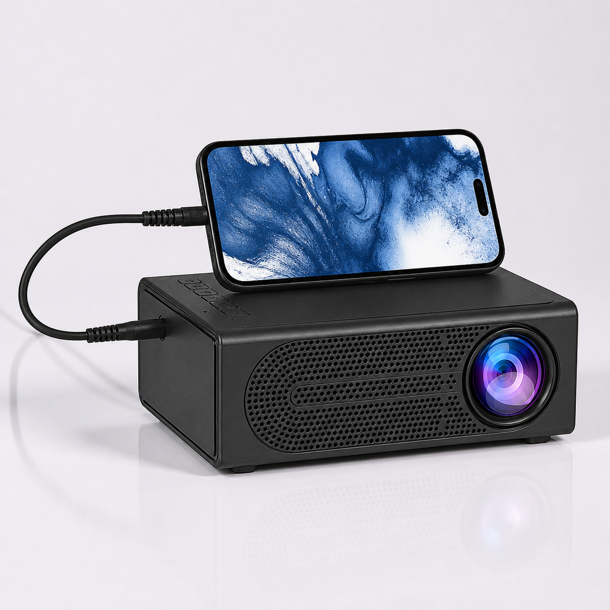 Portable Mini Projector Compact Handheld Travel Manual Focus LED Mobile - Image 4