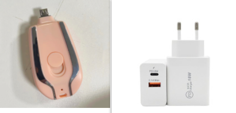 Portable Power Bank Phone Charger with Retractable Connector and Carabiner Keychain - Image 1