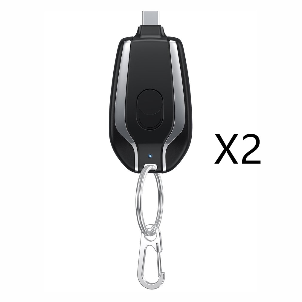 Portable Power Bank Phone Charger with Retractable Connector and Carabiner Keychain - Image 12
