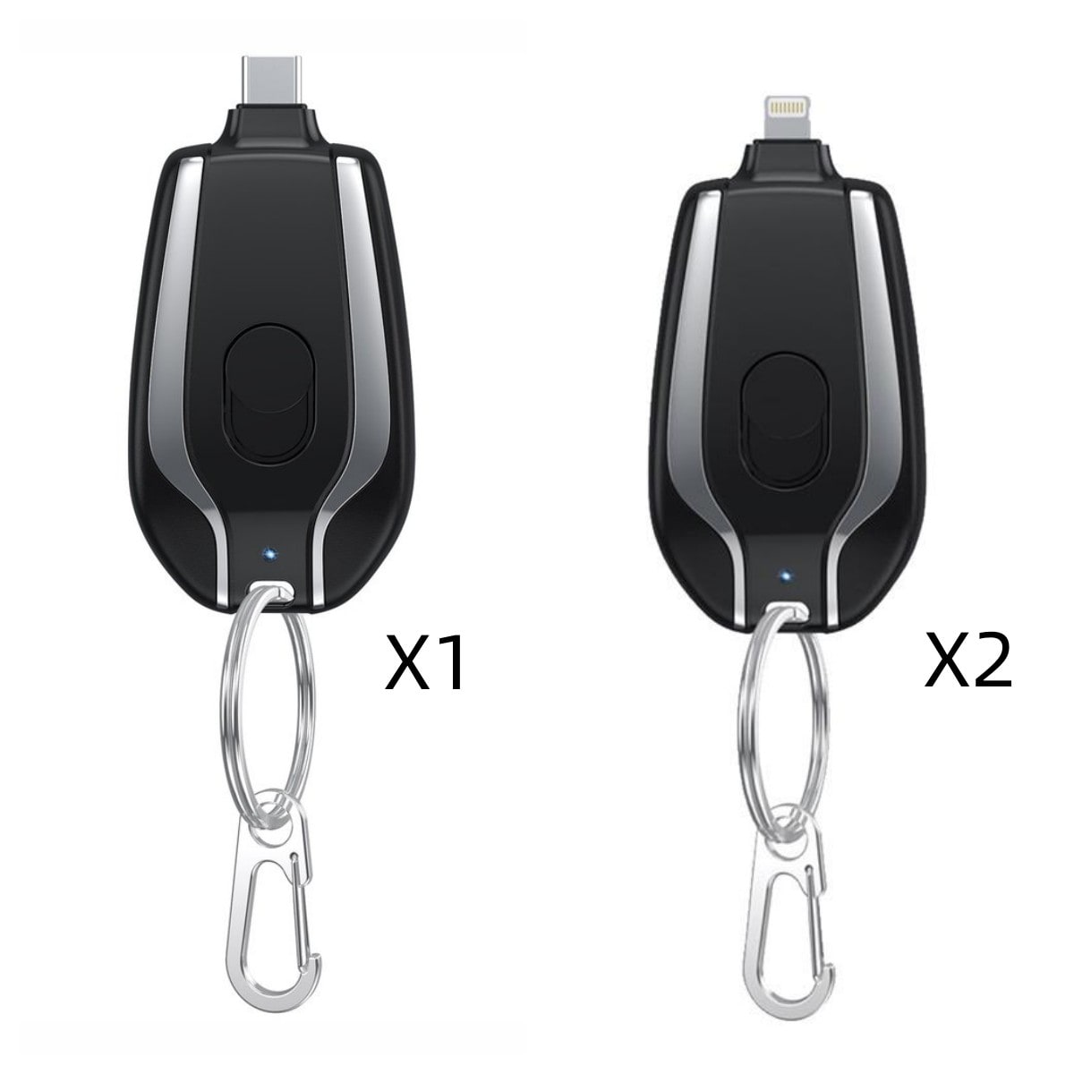 Portable Power Bank Phone Charger with Retractable Connector and Carabiner Keychain - Image 15