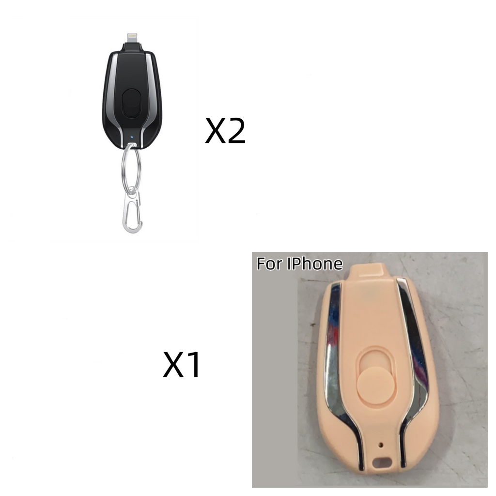 Portable Power Bank Phone Charger with Retractable Connector and Carabiner Keychain - Image 17