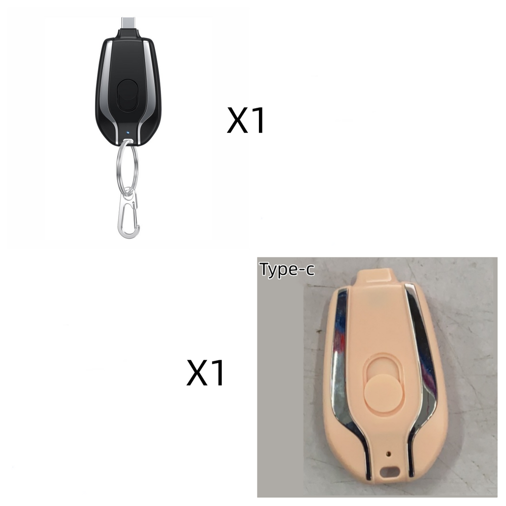 Portable Power Bank Phone Charger with Retractable Connector and Carabiner Keychain - Image 29