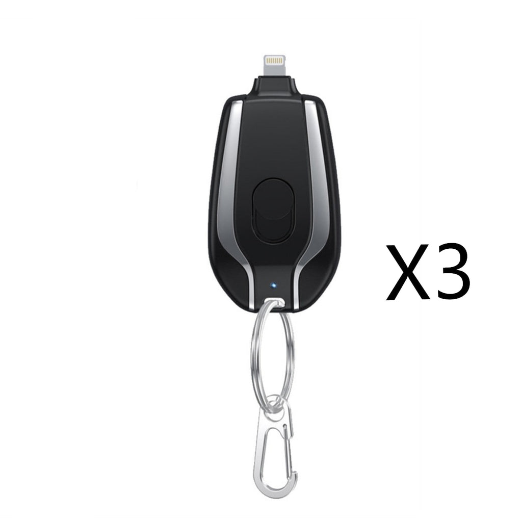 Portable Power Bank Phone Charger with Retractable Connector and Carabiner Keychain - Image 30