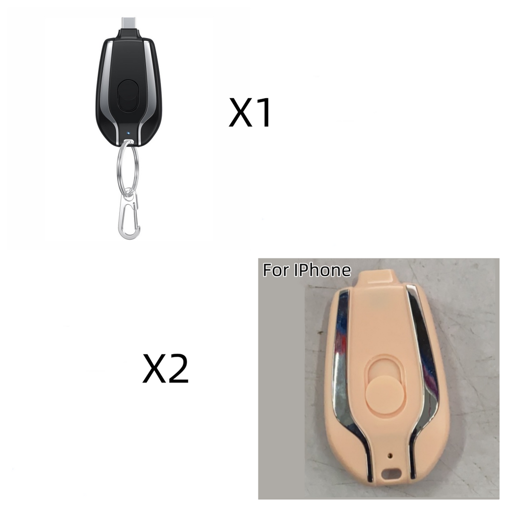 Portable Power Bank Phone Charger with Retractable Connector and Carabiner Keychain - Image 38