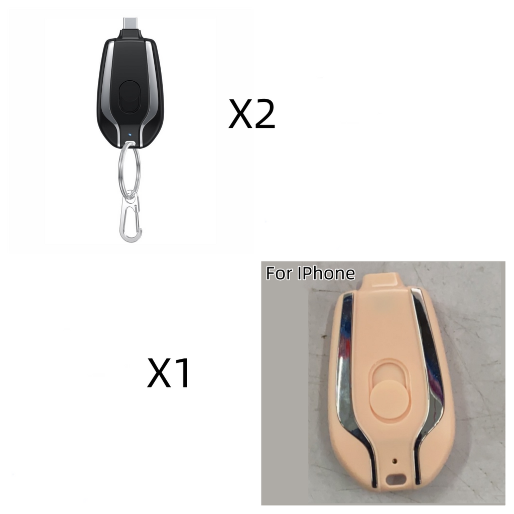 Portable Power Bank Phone Charger with Retractable Connector and Carabiner Keychain - Image 40