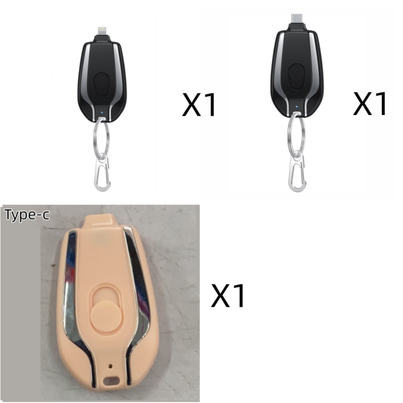 Portable Power Bank Phone Charger with Retractable Connector and Carabiner Keychain - Image 42