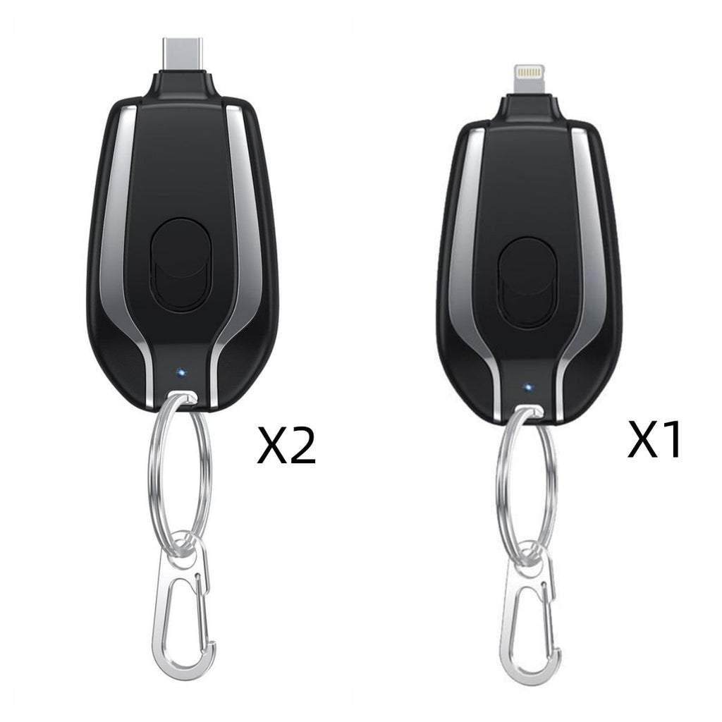 Portable Power Bank Phone Charger with Retractable Connector and Carabiner Keychain - Image 45