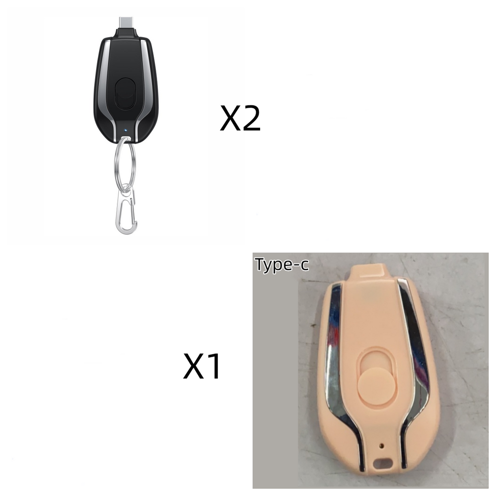 Portable Power Bank Phone Charger with Retractable Connector and Carabiner Keychain - Image 47