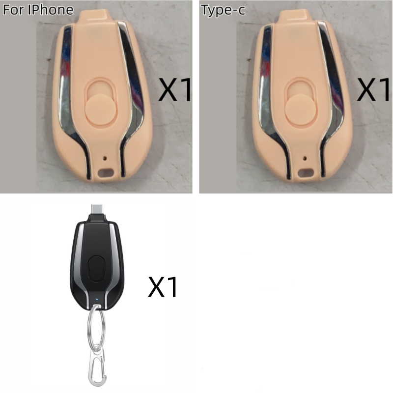 Portable Power Bank Phone Charger with Retractable Connector and Carabiner Keychain - Image 9
