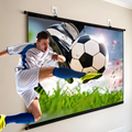 Portable Projector Screen Pull Down Wall Mounted Hanging Anti-Glare Home Theater - Image 1