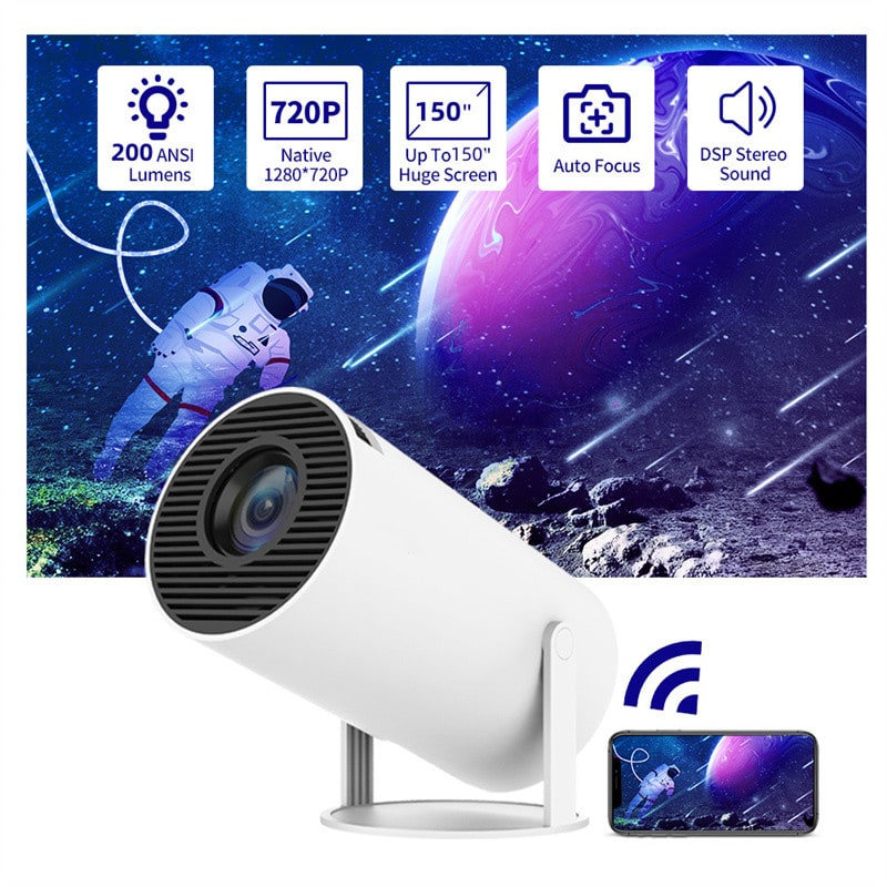 Portable Projector with Outdoor Screen Ultra Short Throw Mini with 180-Degree Tilt Stand - Image 11