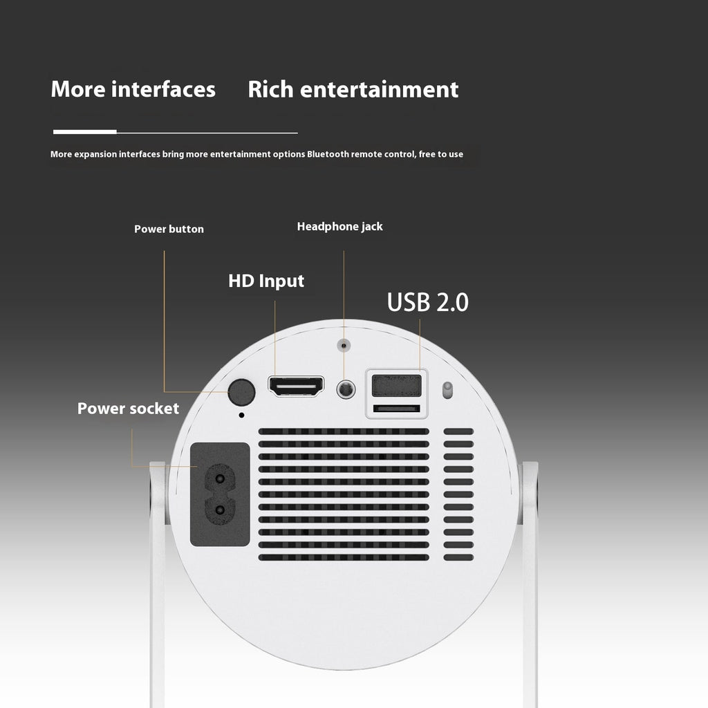 Portable Projector with Outdoor Screen Ultra Short Throw Mini with 180-Degree Tilt Stand - Image 9