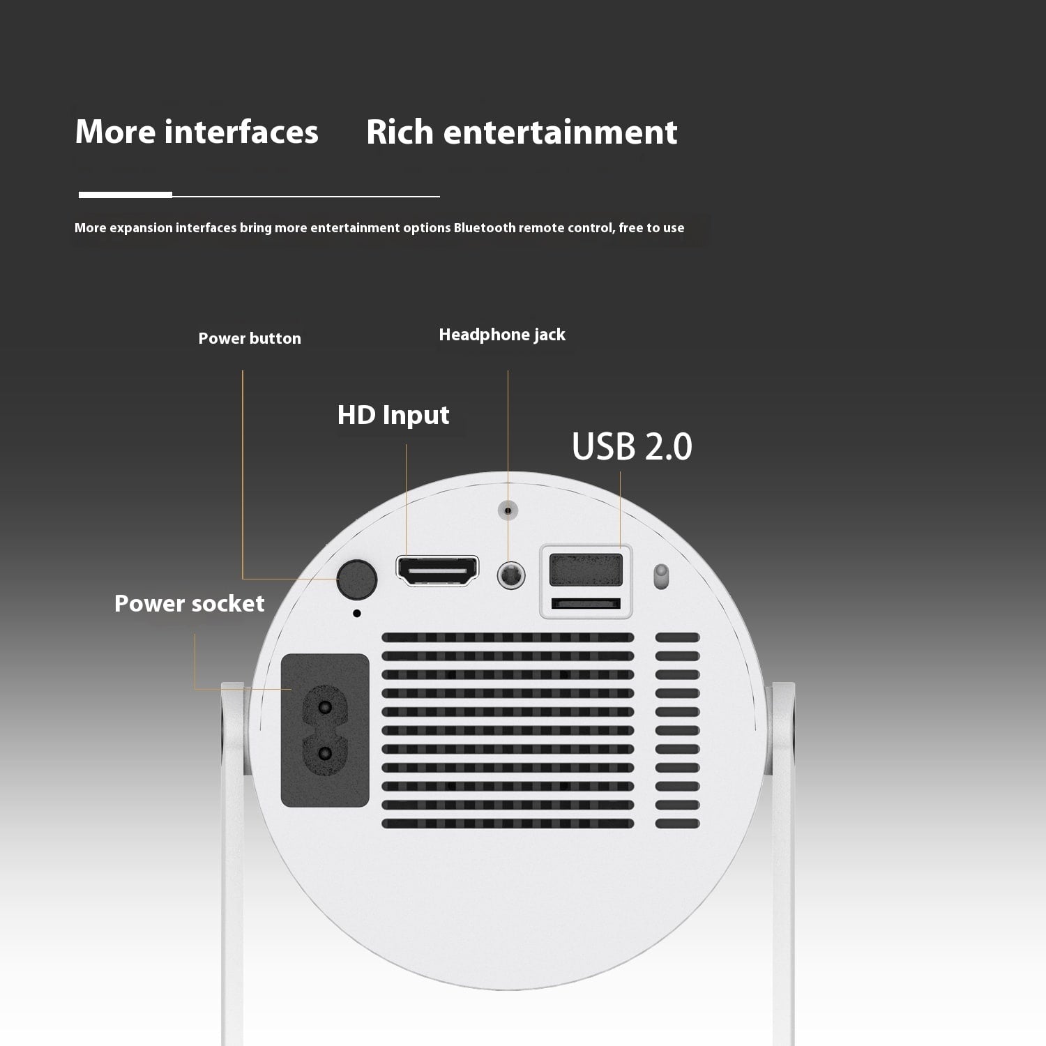 Portable Projector with Outdoor Screen Ultra Short Throw Mini with 180-Degree Tilt Stand - Image 9