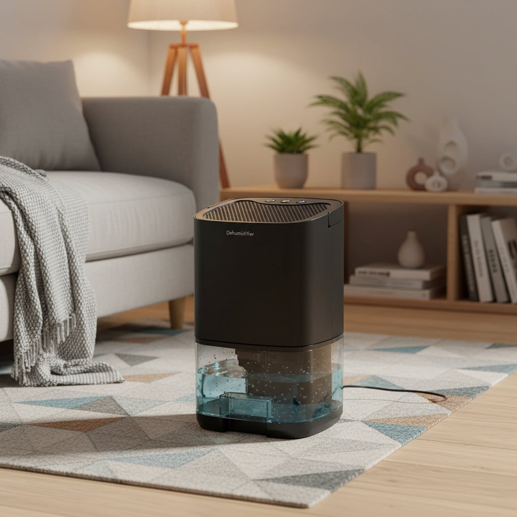 Portable Small Dehumidifier for Bedroom Basement Crawl Space and Office with Removable Water Tank - Image 3