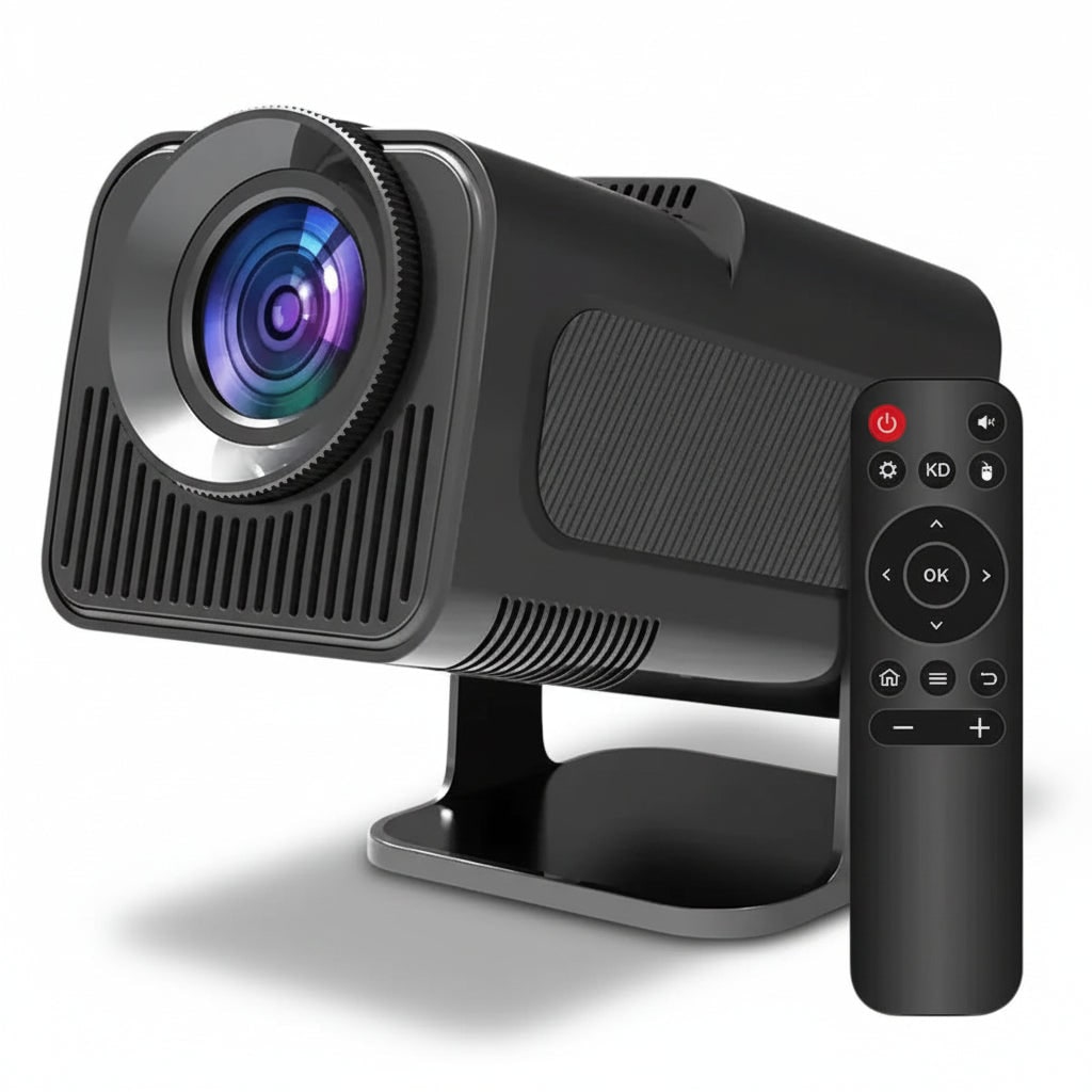 Portable Smart Projector Mini Home Theater Wireless Remote Adjustable Stand Compact - Image 2