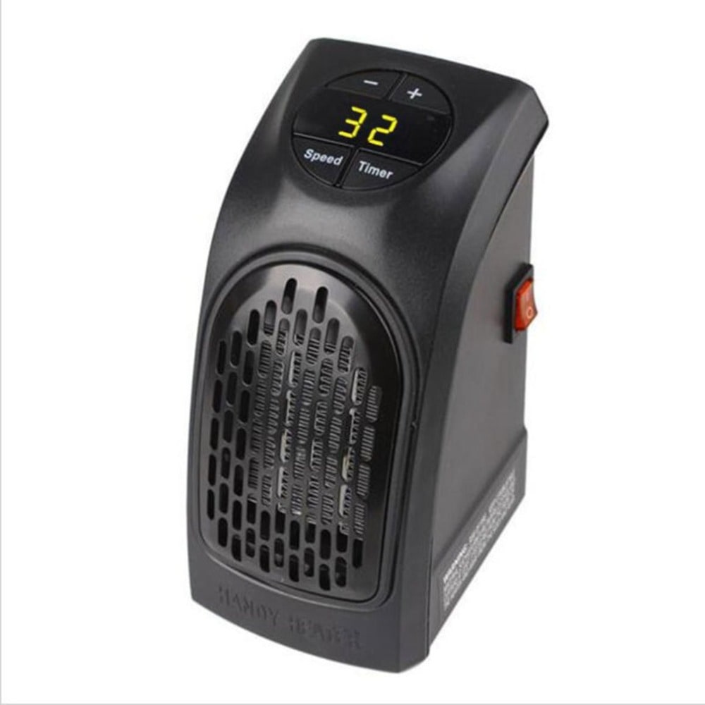 Portable Space Heater Wall Plug in Mini Ceramic Fan Digital Display and Timer - Image 15