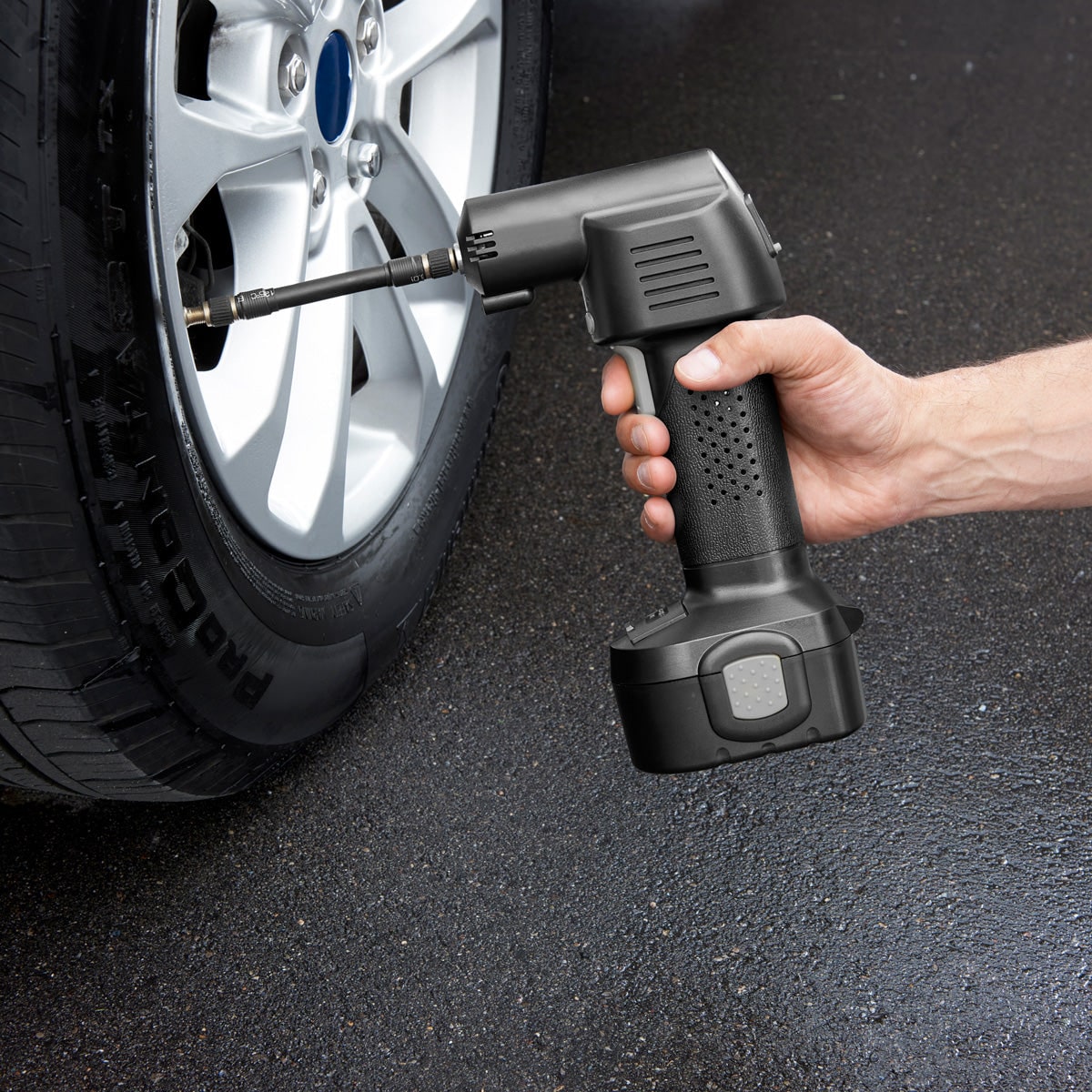Portable Tire Inflator Pump Cordless Rechargeable Battery Powered Digital Lcd - Image 1