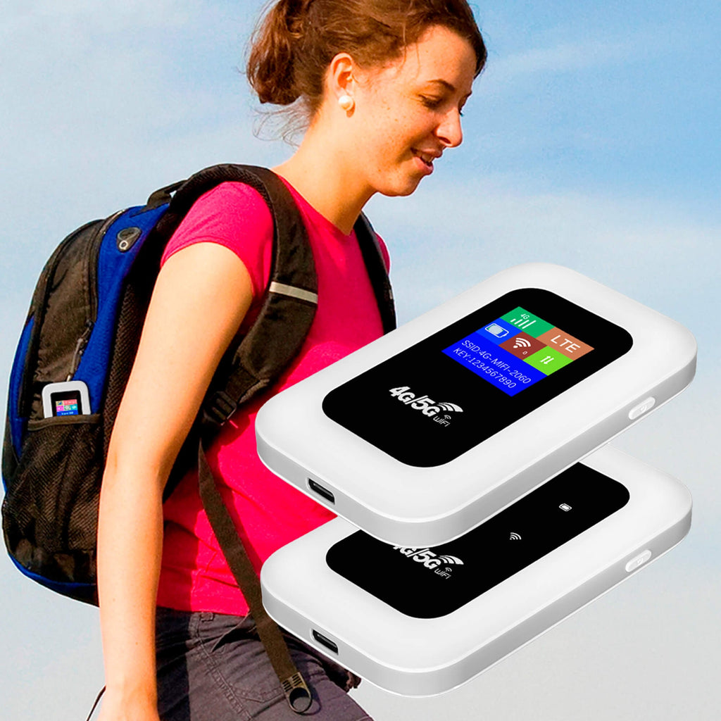 Portable WIFI Router with Sim Card Slot Lcd Display and USB Charging for Travel - Image 1