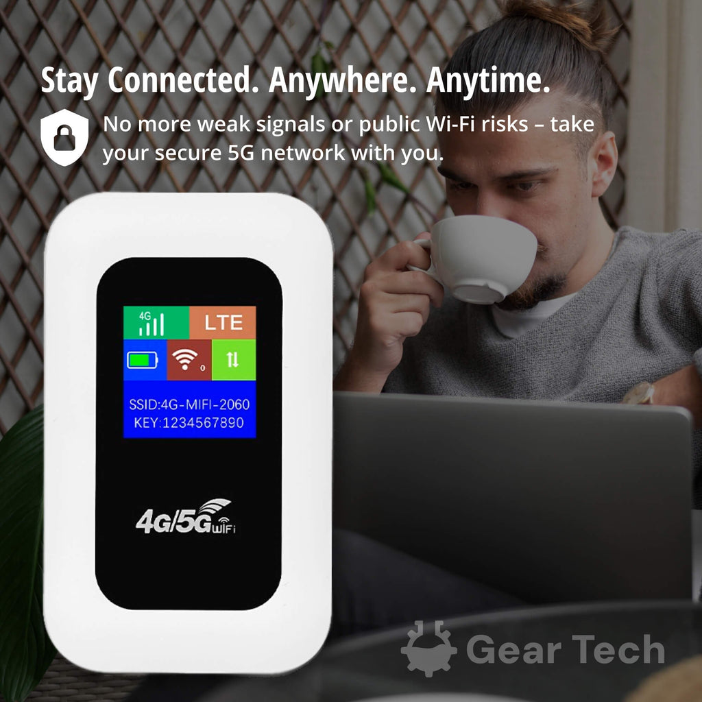 Portable WIFI Router with Sim Card Slot Lcd Display and USB Charging for Travel - Image 2