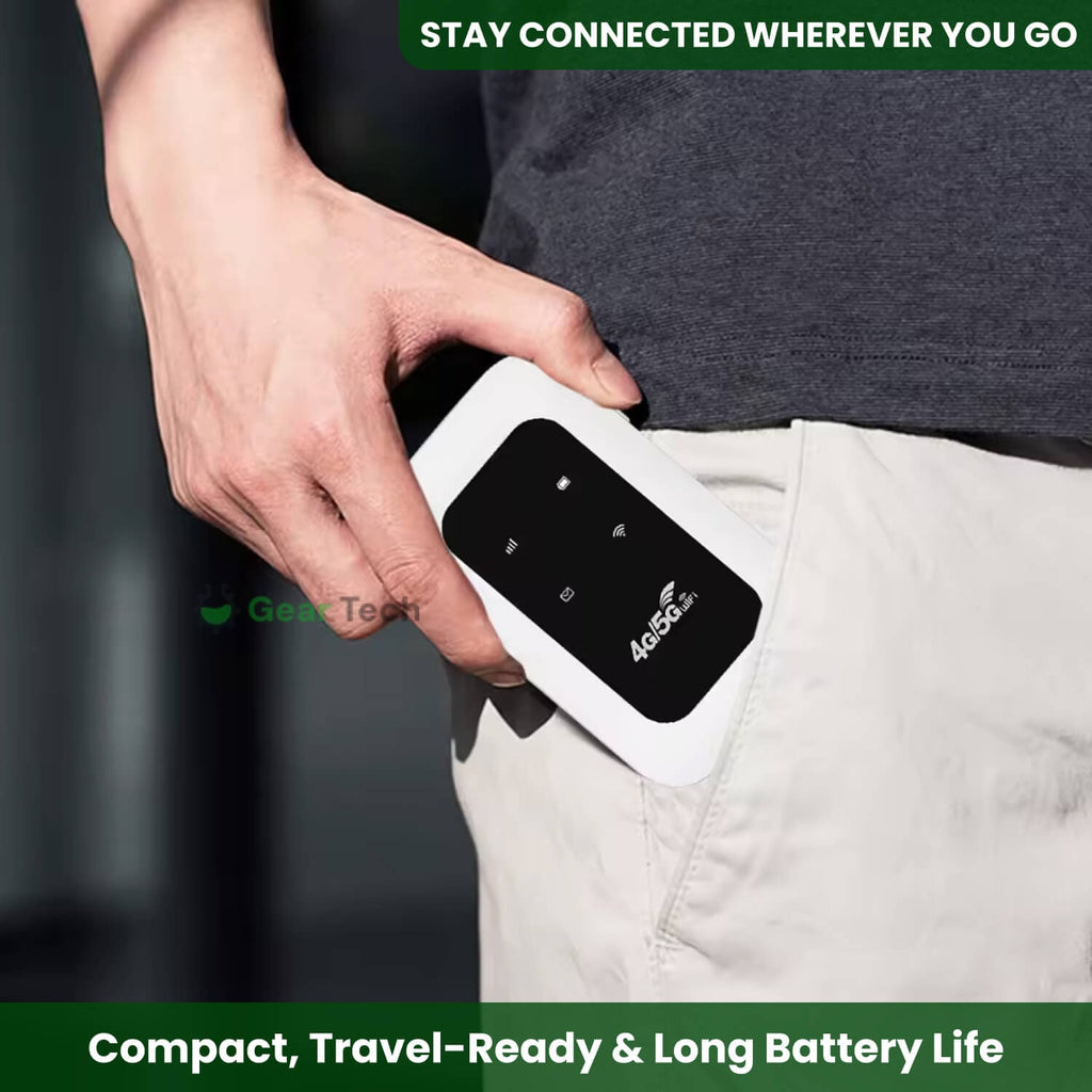 Portable WIFI Router with Sim Card Slot Lcd Display and USB Charging for Travel - Image 4