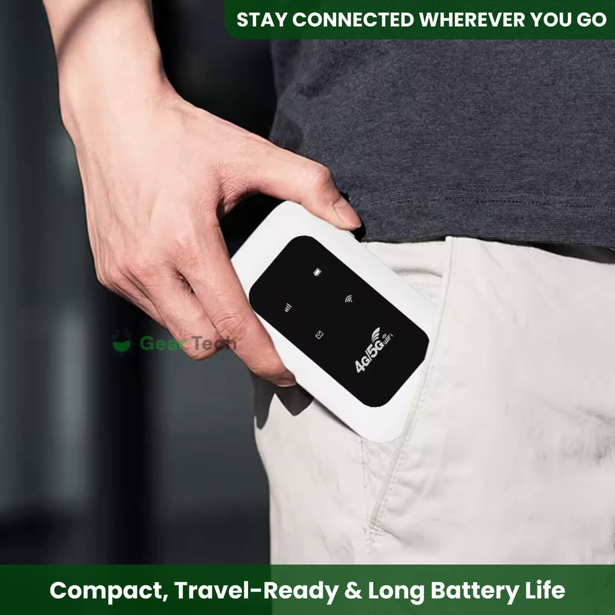 Portable WIFI Router with Sim Card Slot Lcd Display and USB Charging for Travel - Image 4