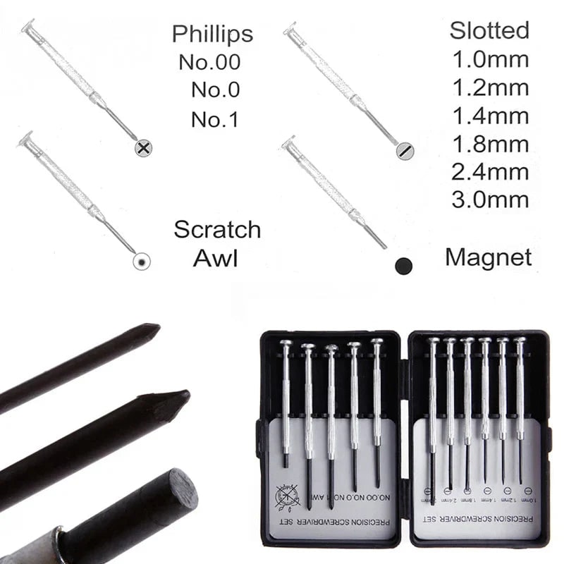 Precision Screwdriver Set with Mini Driver Bits and Magnetic Tips in Storage Case - Image 2