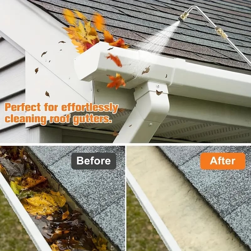 Pressure Washer Extension Wand Set with Gutter Attachment and Telescoping Spray Nozzles - Image 10