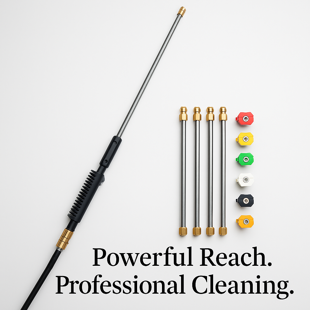 Pressure Washer Extension Wand Set with Gutter Attachment and Telescoping Spray Nozzles - Image 9