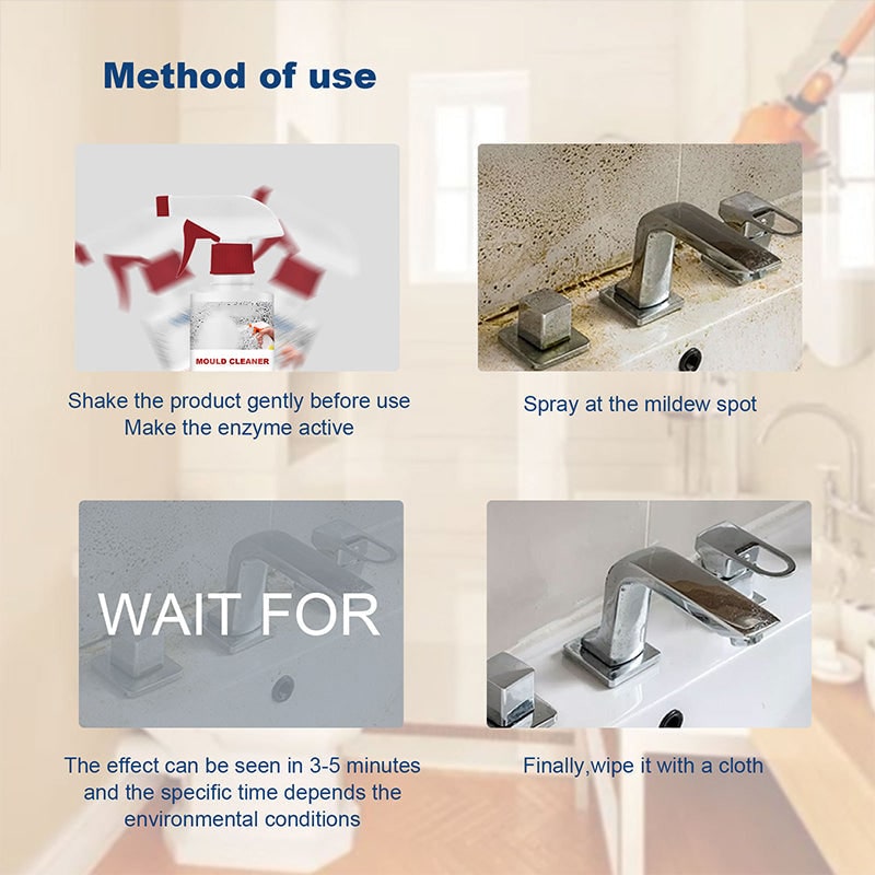 Professional Mold and Mildew Remover Spray with Fast-Acting Foam for Stain Removal Killer - Image 7