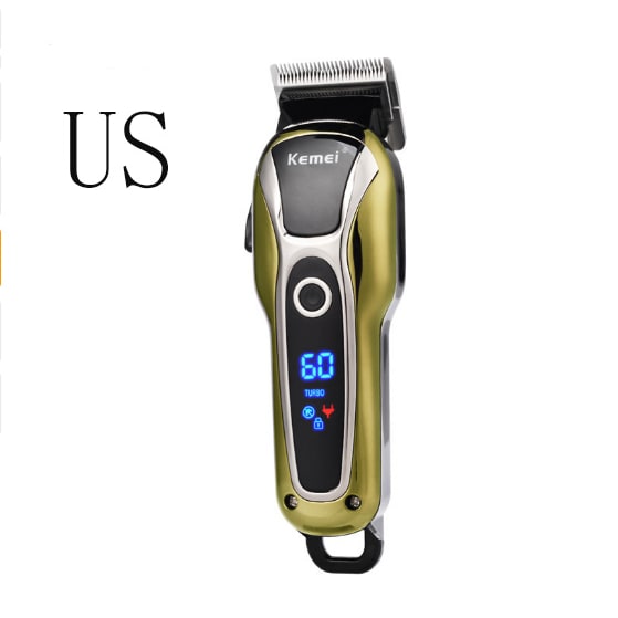 Professional Rechargeable Hair Clippers with Digital Lcd Display Stainless Steel Blades - Image 3