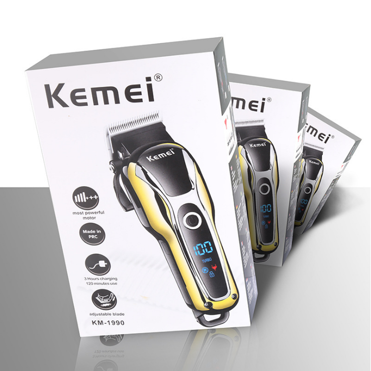 Professional Rechargeable Hair Clippers with Digital Lcd Display Stainless Steel Blades - Image 6