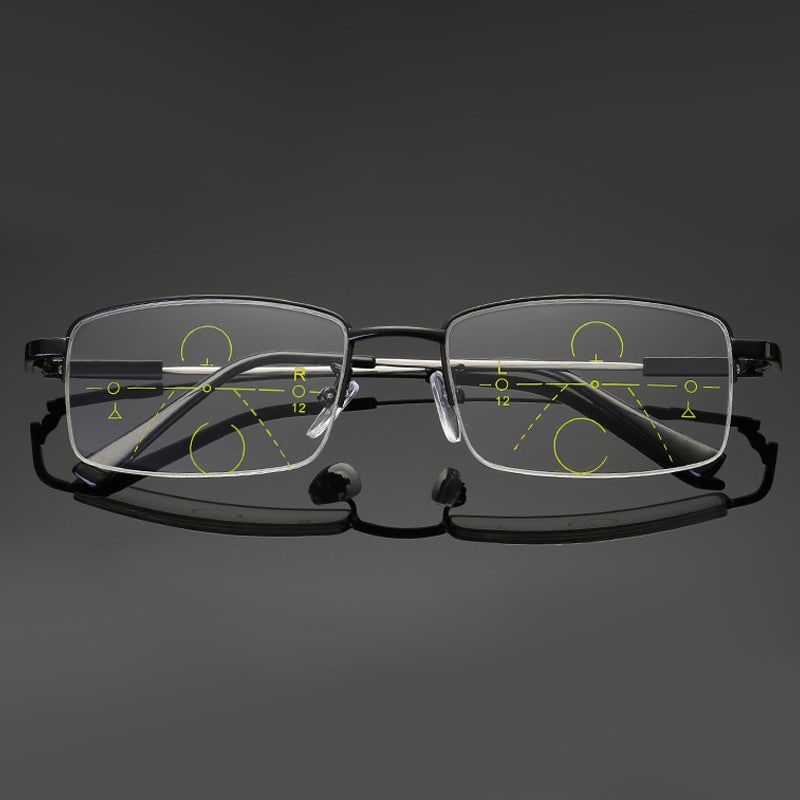 Progressive Glasses for Reading Bifocal Metal Frame Blue Light Blocking Multifocal - Image 3