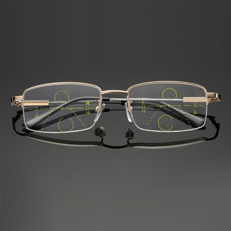 Progressive Glasses for Reading Bifocal Metal Frame Blue Light Blocking Multifocal - Image 4