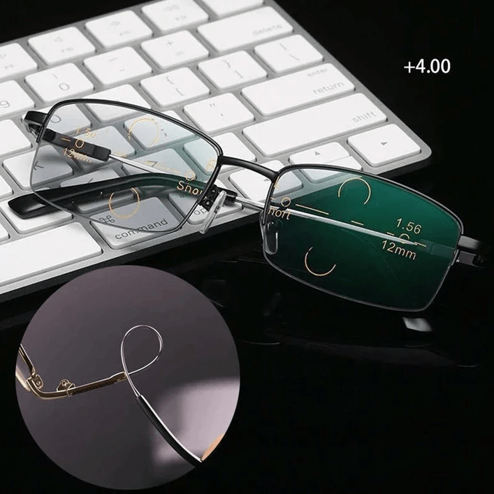 Progressive Glasses for Reading Bifocal Metal Frame Blue Light Blocking Multifocal - Image 6