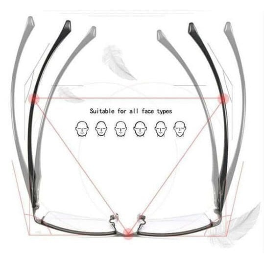 Progressive Reading Glasses with Multifocal Lens Blue Light Blocking and Metal Half-Rim Frame - Image 7
