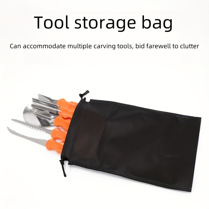 Pumpkin Carving Kit and Tools Set with Stainless Steel Blades and Supplies for Halloween - Image 5