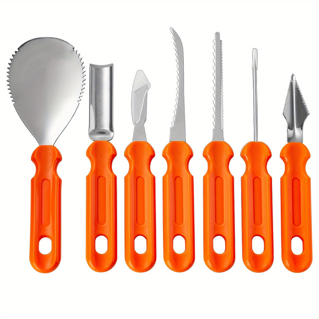 Pumpkin Carving Tools and Kit with Stainless Steel Knife 7-Piece Supplies Set with Canvas Bag - Image 5