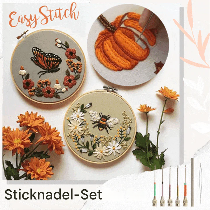 Punch Needle Embroidery Kit Interchangeable Metal Color Coded Set - Image 1